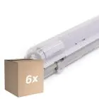 Opakowanie 6x Noxion Oprawy Hermetyczne LED Mieszkaniowy Poseidon V2.0 | incl. 1x Noxion Rura LED T8 Standard Output 9W 900lm - 840 Zimna Biel - 60cm