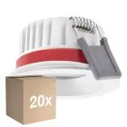 Opakowanie 20x Ledvance LED Spot Fire Rated Aluminium Valkoinen 8W 720lm 36D - 940 Zimna Biel | Aukko 68mm - IP65 - Najlepsze renderowanie kolorów - Ściemnianie