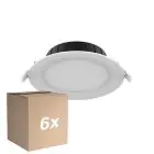 Opakowanie 6x Noxion LED Downlight Hera Mieszkanie Wpuszczany Valkoinen 15W 1500lm 80D - 827-830-840 CCT | 168mm - Aukko 144mm