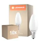 Opakowanie 10x Ledvance Classic LED E14 Świeca Matowy 5.9W 806lm - 827 Bardzo Ciepła Biel | Ściemnianie - Zamienne 60W