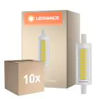 Opakowanie 10x Ledvance LED Slim Line R7s 78mm 9.5W 1055lm - 827 Bardzo Ciepła Biel | Ściemnianie - Zamienne 75W