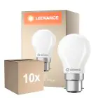 Opakowanie 10x Ledvance Classic LED B22 Gruszka Matowy 3.4W 470lm - 827 Bardzo Ciepła Biel | Ściemnianie - Zamienne 40W