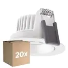 Opakowanie 20x Ledvance LED Spot Adjust Aluminium Valkoinen 8W 640lm 36D - 927 Bardzo Ciepła Biel | Aukko 68mm - IP20 - Najlepsze renderowanie kolorów - Ściemnianie