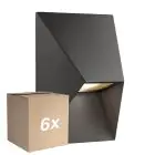Opakowanie 6x Nordlux Pontio Światło Ścienne Aluminium Czarny | IP54 - Nadaje Się Do 1x GU10