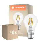 Opakowanie 10x Ledvance Classic LED B22 Gruszka Włókno Przezroczysty 3.4W 470lm - 827 Bardzo Ciepła Biel | Zamienne 40W