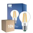 Opakowanie 10x Philips MASTER LED Żarówka Ultra Efficient E27 Gruszka Przezroczysty 4W 840lm - 830 Ciepła Biel | Zamienne 60W