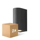 Opakowanie 2x D'Lite Światło Ścienne Vossem Czarny Up & Down| IP54 - Nadaje Się Do 2x GU10