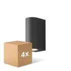 Opakowanie 4x D'Lite Światło Ścienne Vossem Czarny Up & Down| IP54 - Nadaje Się Do 2x GU10