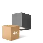 Opakowanie 4x D'Lite Światło Ścienne Vrebos Czarny | IP54 - Nadaje Się Do 1x GU10