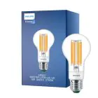 Philips MASTER LED Żarówka Ultra Efficient E27 Gruszka Przezroczysty 4W 840lm - 827 Bardzo Ciepła Biel | Ściemnianie - Zamienne 60W