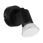 Eglo Światło Ścienne Buzz-LED Stal Czarny 2.8W 250lm - 830 Ciepła Biel | IP20 - W Tym 1x GU10