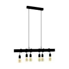 Eglo Lampa Wisząca Townshend 6 Stal Czarny | IP20 - Nadaje Się Do 6x E27 