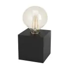 Eglo Lampa Stołowa Prestwick 2 Drewno Czarny | IP20 - Nadaje Się Do 1x E27 