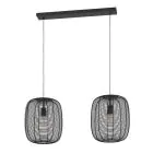 Eglo Lampa Wisząca Rinroe Stal Czarny | Nadaje Się Do 2x E27