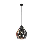 Eglo Lampa Wisząca Carlton 1 Czarny, Miedź | Nadaje Się Do E27