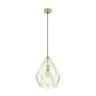 Eglo Lampa Wisząca Carlton Stal Złoty | IP20 - Nadaje Się Do 1x E27 