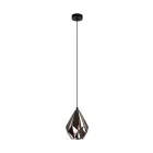 Eglo Lampa Wisząca Carlton 1 Czarny, Miedź | Nadaje Się Do E27