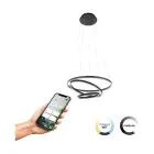 Eglo Lampa Wisząca Lobinero-Z Aluminium Stal Czarny 40W 6100lm - 830-865 Przestrajalny Valkoinen | IP20 - Zigbee Ściemnianie