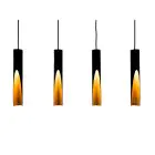 Eglo Lampa Wisząca Barbotto Stal Czarny, Złoty 18W 1380lm - 830 Ciepła Biel | Nadaje Się Do GU10