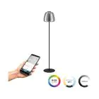 Eglo Lampa podłogowa Alfero-Z Stal Czarny 15.5W 2000lm - 827-865 Przestrajalny Valkoinen + RGB | IP20 - Zigbee Ściemnianie