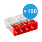 Opakowanie 100x Wago 2273-204  Złącze | 4 Drut Połączenie